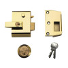 P2 Double Security Nightlatch Brasslux Finish 40mm Backset Visi