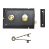 P334 Rim Lock Black Finish 156 x 104mm Visi