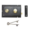 P334 Rim Lock Black Finish 156 x 104mm Visi