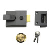 Yale P89 Deadlock Nightlatch DMG Brass Cylinder 60mm Backset Visi