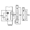 Pm236 Bathroom 2 Lever Sash Lock 67mm 2.5In Polished Chrome