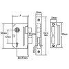 Yale PM246 Internal 2 Lever Mortice Sash Lock 67mm 2.5In Polished Chrome