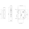 Yale PM320 3 Lever Mortice Sash Lock 80mm 3in Polished Chrome