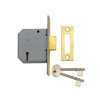 Yale PM322 3 Lever Mortice Dead Lock 67mm 2.5In Polished Brass