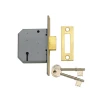 Yale PM322 3 Lever Mortice Dead Lock 80mm 3in Polished Brass