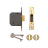 PM552 5 Lever Mortice Dead Lock 67mm 2.5in Polished Brass