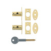 8001 Security Bolts Brass Finish Pack of 2 Visi