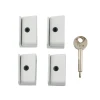 8K109 Window Stop White Pack of 4 Visi