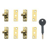8K118 Economy Window Lock Electro Brass Finish Pack Of 4 Visi