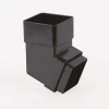 112 Deg Offset Bend Square 65mm - Black