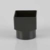 Square to Round Downpipe Adaptor 65/68mm - Black