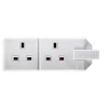 White Trailing Socket 2 Gang