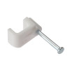 Cable Clip Flat White 1.00mm