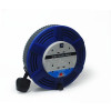 Masterplug 13A 12m 4 Gang Large Casette Reel Blue