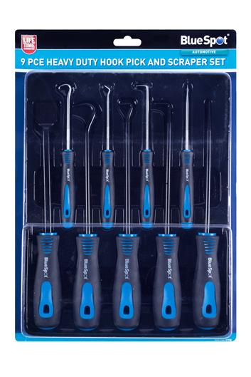 Stalbridge Building Supplies Ltd - Blue Spot Tools 9PCE Heavy Duty Hook Pick  and Scraper Set